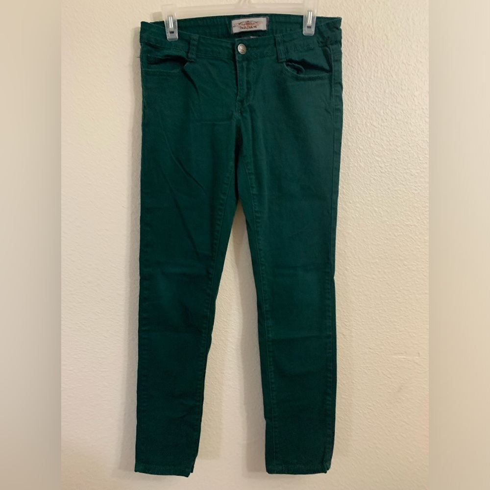 LIKE NEW Iris Dark Green Stretchy Skinny Jeans